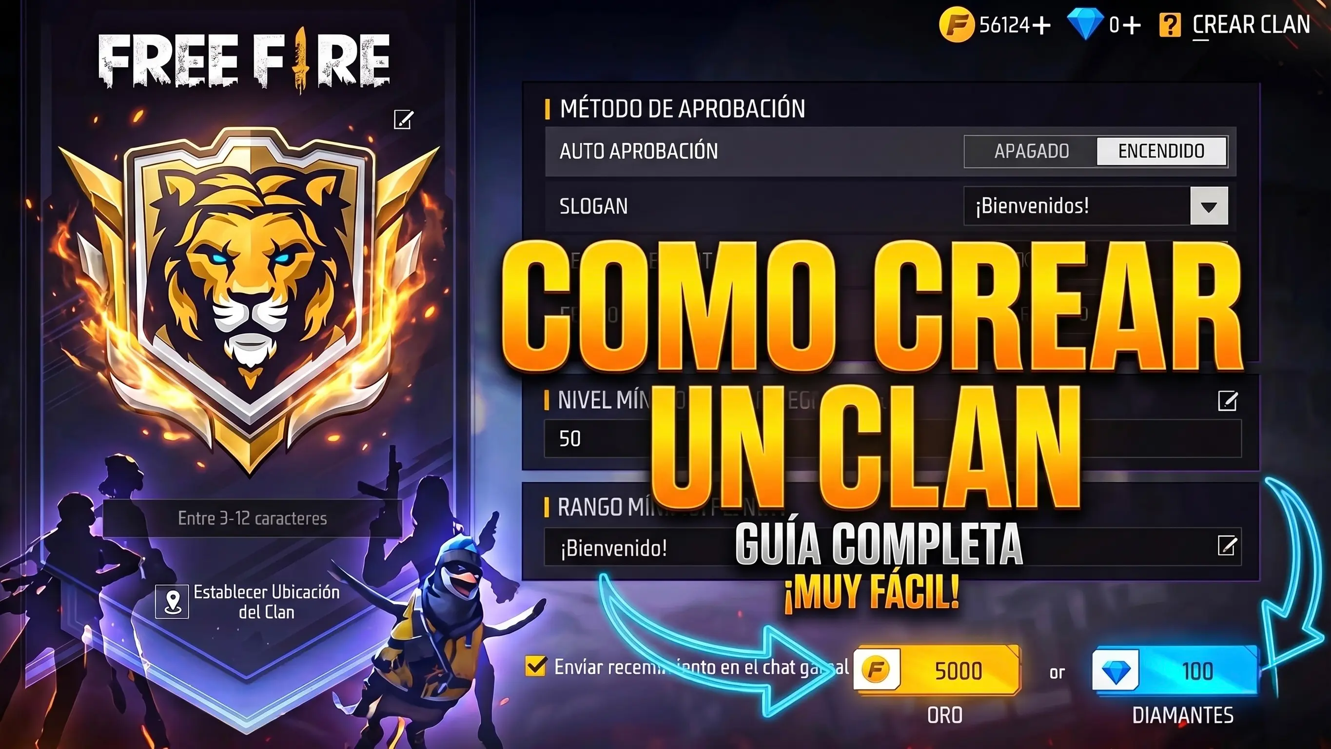 Guía completa para crear un clan en Free Fire y dominar la Guerra de Clanes