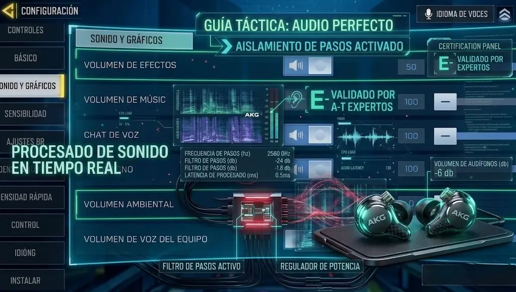 Guía de configuración de audio táctico en Free Fire: cómo escuchar pasos a distancia